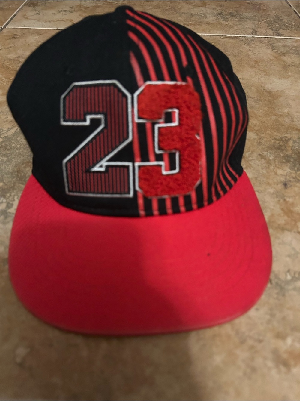 Jordan Kids Black and Red 23 Baseball Cap
